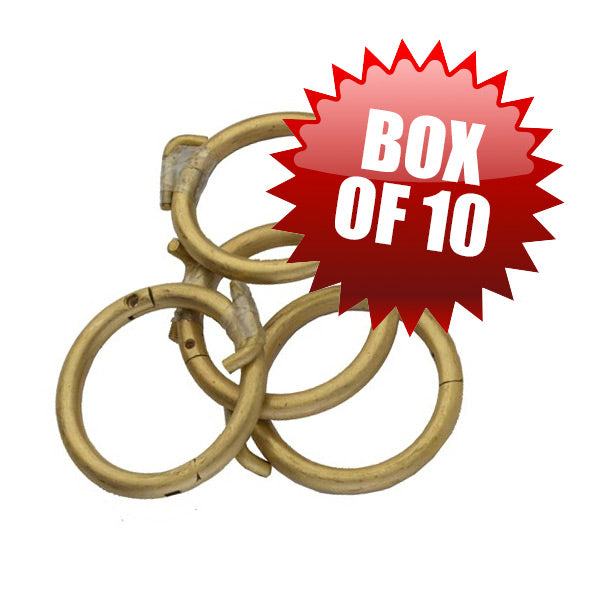 Brass Bull Rings Box of 10 Animal Farmacy